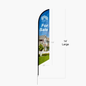 Feather Angled Flag 14ft Large
