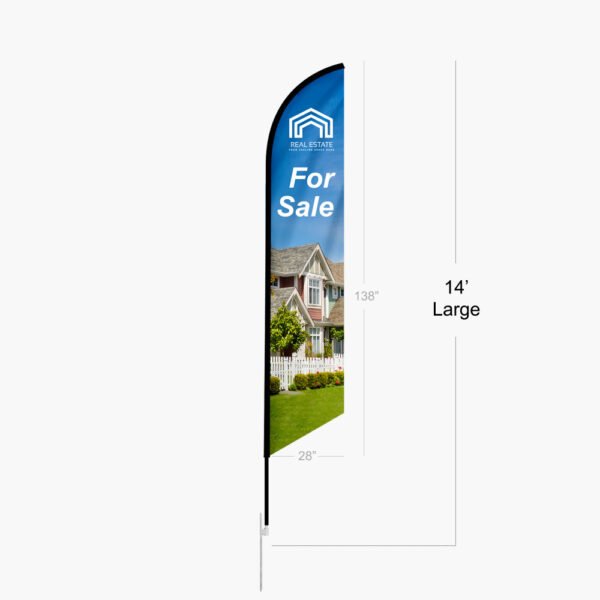 Feather Angled Flag 14ft Large